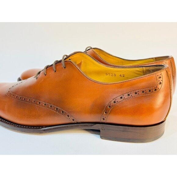 Antonio Maurizi Men\'s Shoes Size 9 EU 42 Wingtip Burnished Brown Leather Italy main image 9